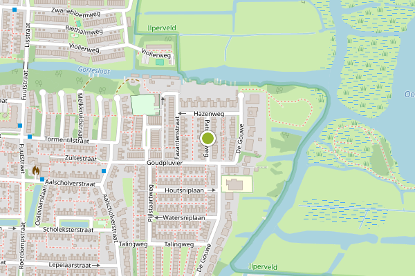 Ambulance-melding op Patrijzenweg, Landsmeer op 28 juni, kaart-overzicht