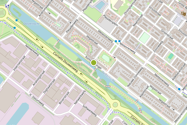 Ambulance-melding op Kometensingel, Amsterdam op 28 juni, kaart-overzicht
