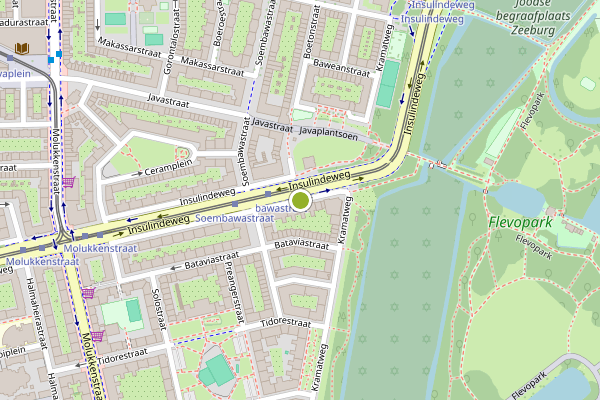 Ambulance-melding op Insulindeweg, Amsterdam op 28 juni, kaart-overzicht