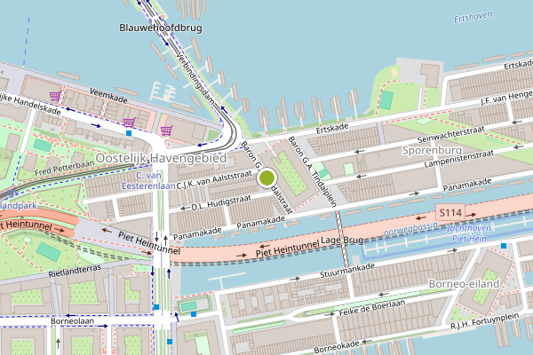 Ambulance-melding op Baron G.A. Tindalstraat, Amsterdam op 28 juni, kaart-overzicht