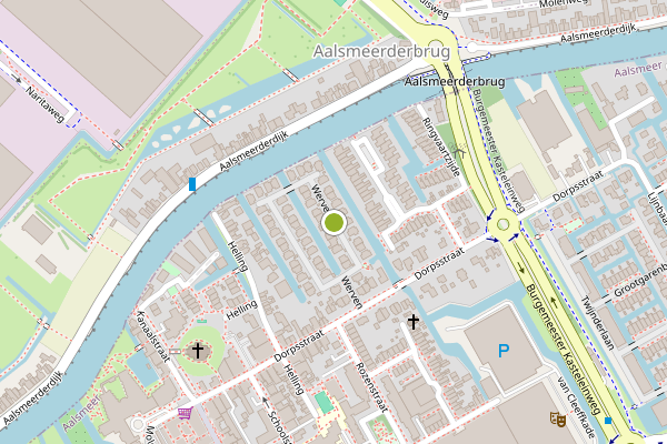 Ambulance-melding op Werven, Aalsmeer op 28 juni, kaart-overzicht