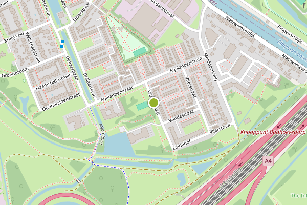 Ambulance-melding op Windestraat, Badhoevedorp op 27 juni, kaart-overzicht