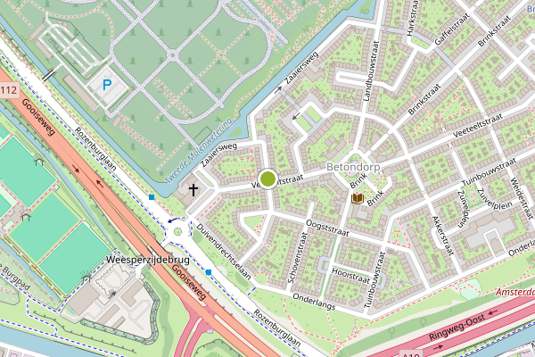 Ambulance-melding op Graanstraat, Amsterdam op 28 juni, kaart-overzicht