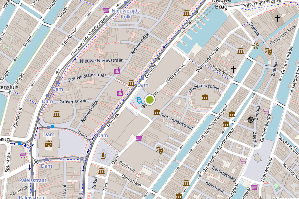 Ambulance-melding op Beursplein, Amsterdam op 28 juni, kaart-overzicht