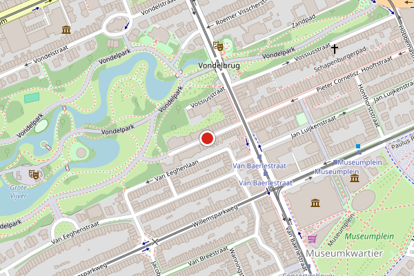 Brandweer-melding op Pieter Cornelisz. Hooftstraat, Amsterdam op 28 juni, kaart-overzicht