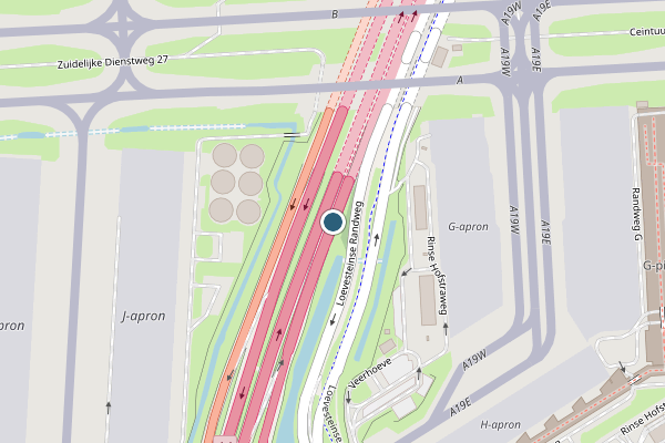 Politie-melding op Schiphol op 28 juni, kaart-overzicht