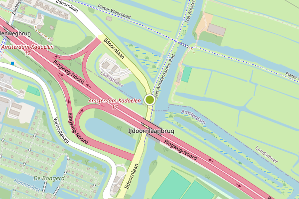 Ambulance-melding op IJdoornlaan, Landsmeer op 28 juni, kaart-overzicht
