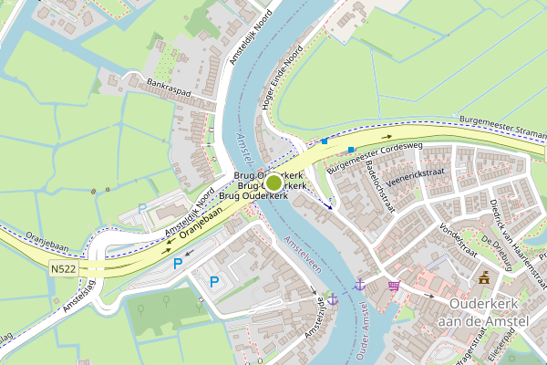 Ambulance-melding op Burgemeester Stramanweg, Ouderkerk aan de Amstel op 28 juni, kaart-overzicht