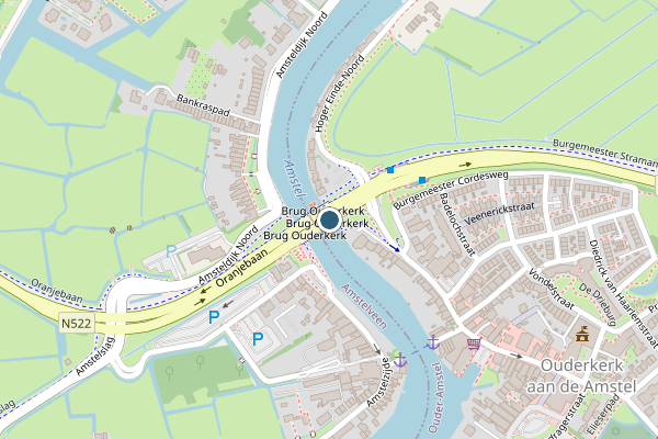 Politie-melding op Burgemeester Stramanweg, Ouderkerk aan de Amstel op 28 juni, kaart-overzicht