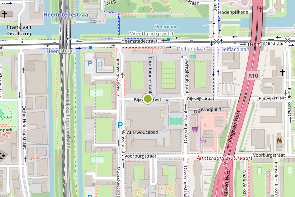 Ambulance-melding op Rijswijkstraat, Amsterdam op 29 juni, kaart-overzicht