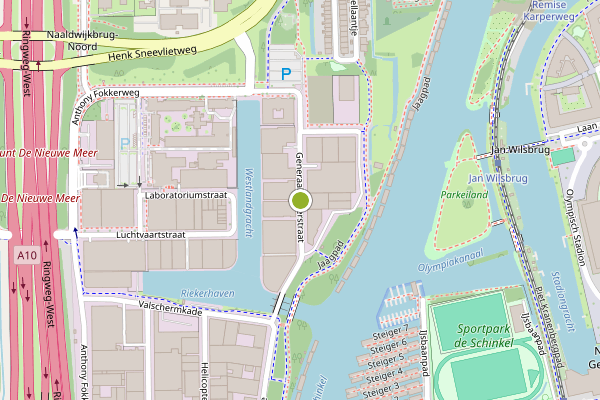 Ambulance-melding op Generaal Vetterstraat, Amsterdam op 6 mei, kaart-overzicht