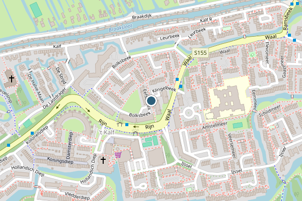 Politie-melding op Eefsebeek, Zaandam op 29 juni, kaart-overzicht
