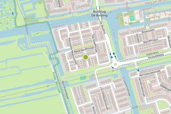 Ambulance-melding op Barbara van Meertenstraat, Zaandam op 29 juni, kaart-overzicht