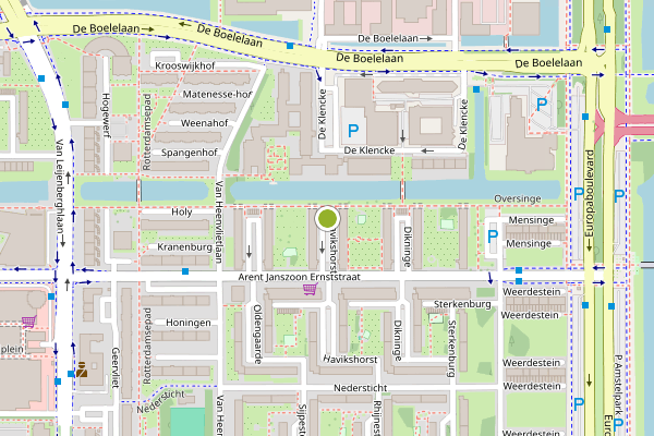 Ambulance-melding op Havikshorst, Amsterdam op 6 mei, kaart-overzicht
