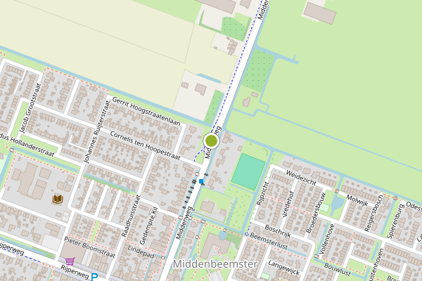 Ambulance-melding op Middenweg, Middenbeemster op 29 juni, kaart-overzicht