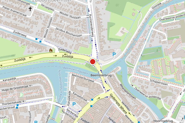 Brandweer-melding op Purmerenderweg, Zuidoostbeemster op 29 juni, kaart-overzicht