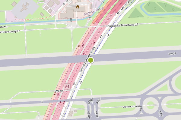 Ambulance-melding op Westelijke Randweg, Schiphol op 6 mei, kaart-overzicht