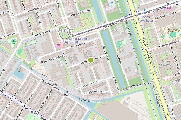 Ambulance-melding op Middelveldstraat, Amsterdam op 29 juni, kaart-overzicht