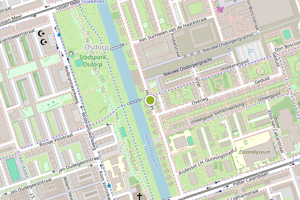 Ambulance-melding op Hoekenes, Amsterdam op 29 juni, kaart-overzicht