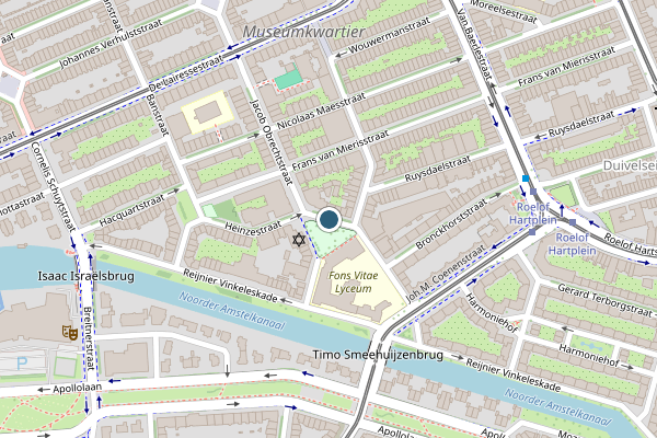 Politie-melding op Jacob Obrechtplein, Amsterdam op 29 juni, kaart-overzicht