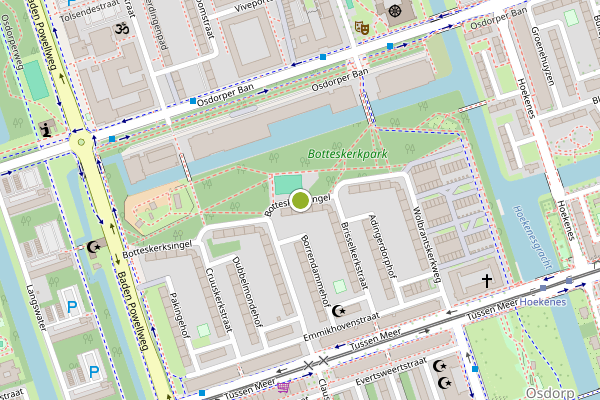 Ambulance-melding op Botteskerksingel, Amsterdam op 29 juni, kaart-overzicht