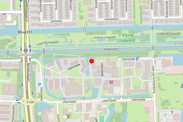 Brandweer-melding op Uilenstede, Amstelveen op 30 juni, kaart-overzicht