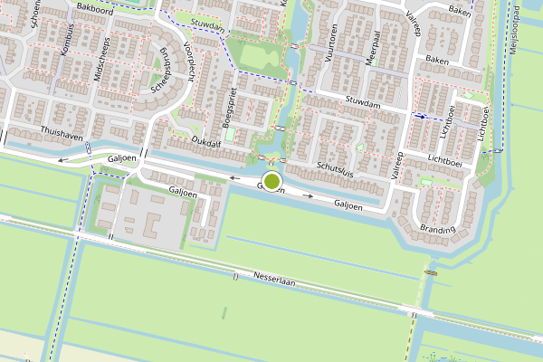 Ambulance-melding op Galjoen, Amstelveen op 30 juni, kaart-overzicht