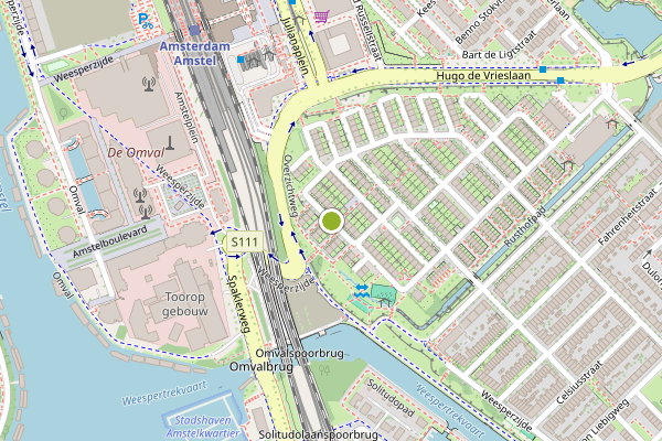 Ambulance-melding op Starrenboschstraat, Amsterdam op 6 mei, kaart-overzicht