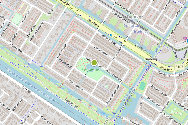 Ambulance-melding op Iseoplantsoen, Amsterdam op 7 mei, kaart-overzicht