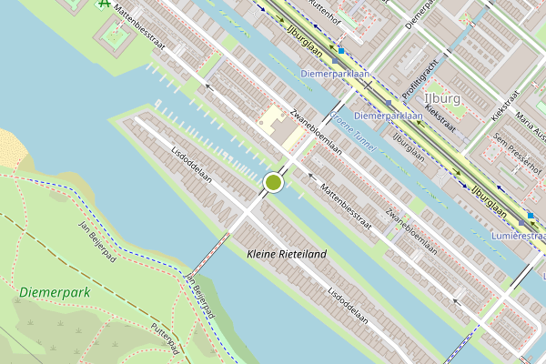 Ambulance-melding op Diemerparklaan, Amsterdam op 30 juni, kaart-overzicht