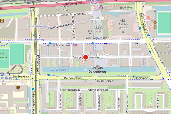 Brandweer-melding op George Gershwinlaan, Amsterdam op 30 juni, kaart-overzicht