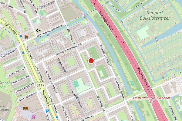 Brandweer-melding op Den Helderstraat, Amsterdam op 30 juni, kaart-overzicht