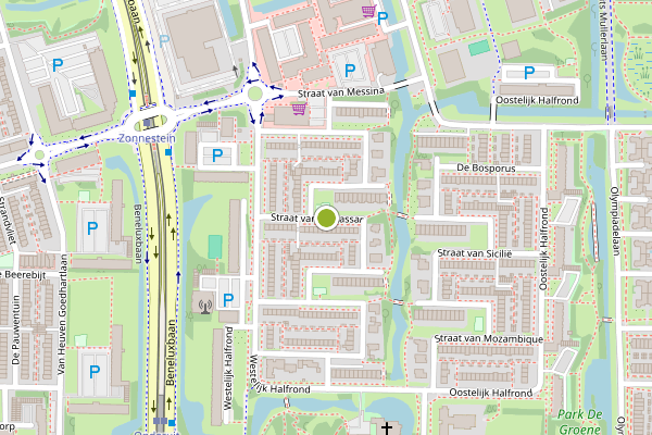 Ambulance-melding op Straat van Makassar, Amstelveen op 30 juni, kaart-overzicht