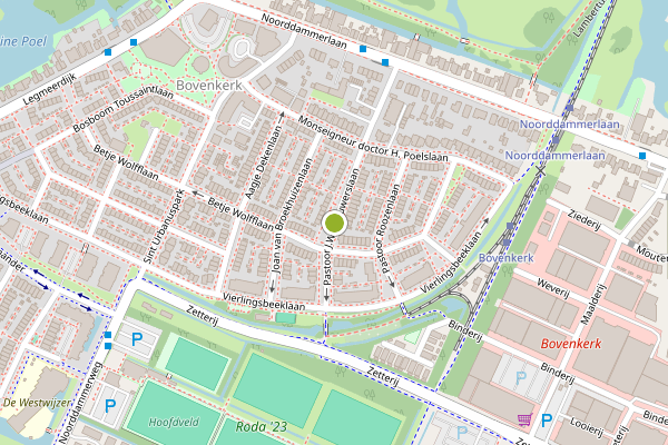 Ambulance-melding op Pastoor J.W. Brouwerslaan, Amstelveen op 30 juni, kaart-overzicht