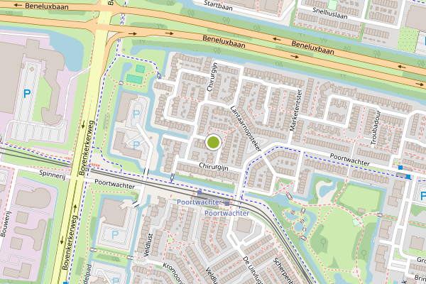 Ambulance-melding op Palfrenier, Amstelveen op 30 juni, kaart-overzicht