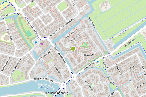 Ambulance-melding op Sluisvaart, Ouderkerk aan de Amstel op 7 mei, kaart-overzicht
