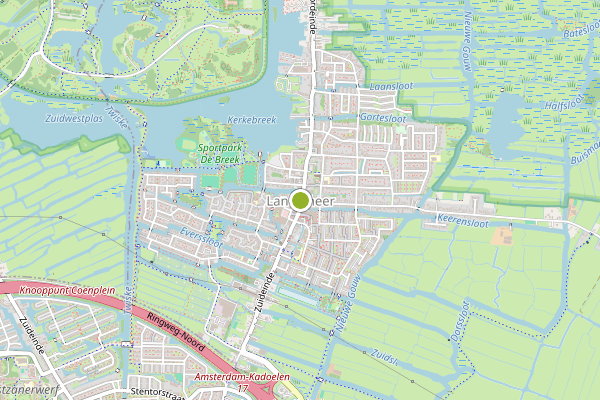 Ambulance-melding op Burgemeester Postweg, Landsmeer op 7 mei, kaart-overzicht
