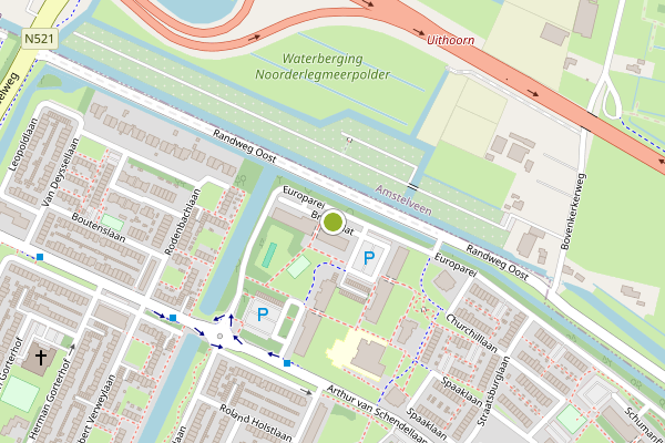 Ambulance-melding op Briandflat, Uithoorn op 7 mei, kaart-overzicht