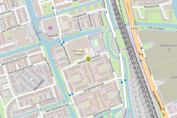 Ambulance-melding op Nieuwendamstraat, Zaandam op 7 mei, kaart-overzicht
