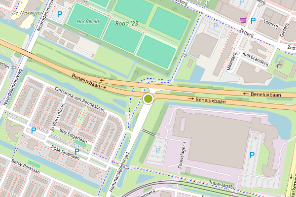 Ambulance-melding op Hammarskjoldsingel, Amstelveen op 7 mei, kaart-overzicht