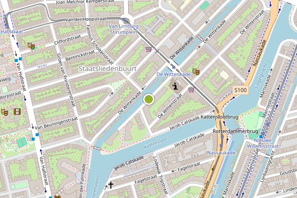 Ambulance-melding op De Wittenkade, Amsterdam op 7 mei, kaart-overzicht