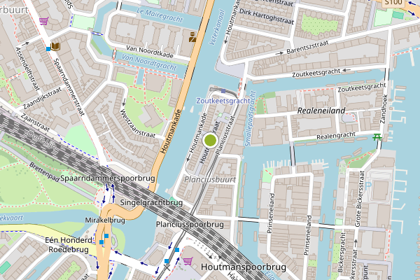 Ambulance-melding op Houtmanstraat, Amsterdam op 7 mei, kaart-overzicht