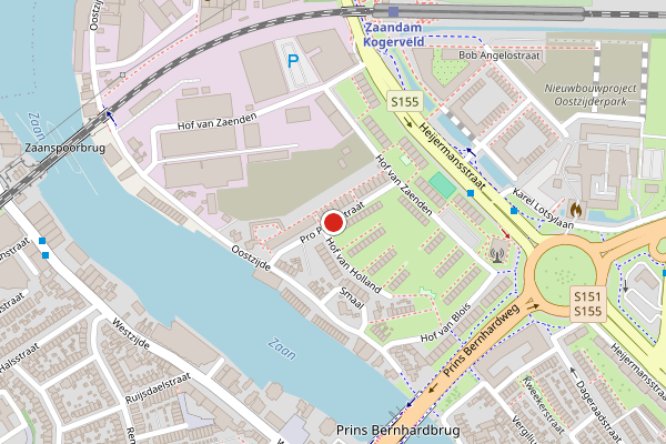 Brandweer-melding op Pro Patriastraat, Zaandam op 30 juni, kaart-overzicht