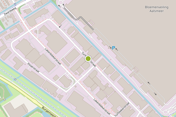 Ambulance-melding op Turfstekerstraat, Aalsmeer op 7 mei, kaart-overzicht