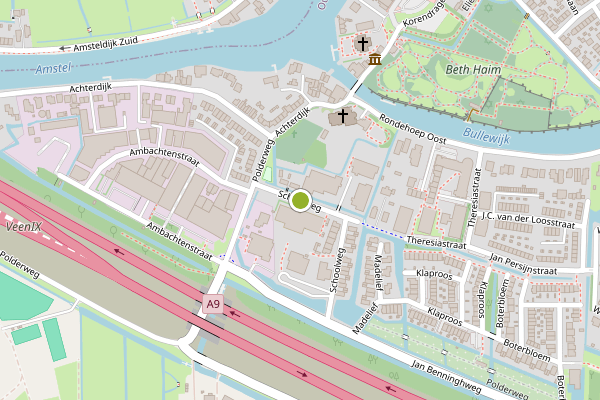 Ambulance-melding op Schoolweg, Ouderkerk aan de Amstel op 30 juni, kaart-overzicht