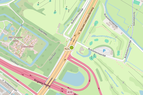 Ambulance-melding op Nieuwe Leeuwarderweg, Amsterdam op 1 juli, kaart-overzicht