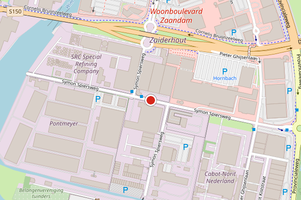 Brandweer-melding op Symon Spiersweg, Zaandam op 1 juli, kaart-overzicht