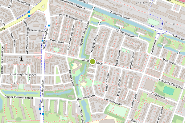 Ambulance-melding op Van der Leeklaan, Amstelveen op 2 juli, kaart-overzicht