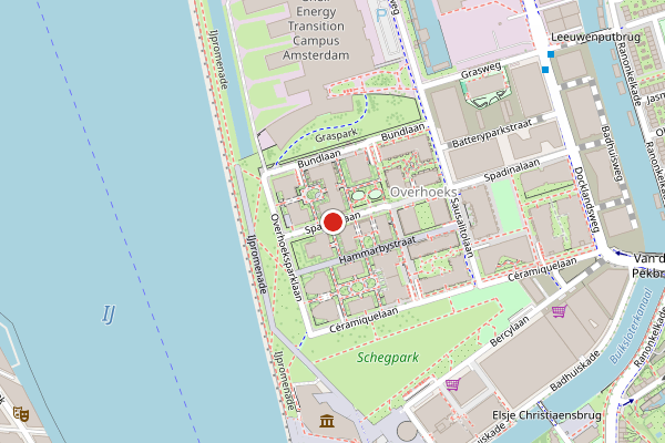 Brandweer-melding op Spadinalaan, Amsterdam op 2 juli, kaart-overzicht