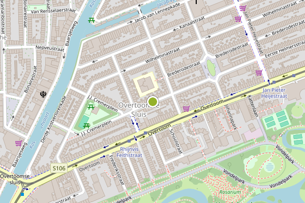 Ambulance-melding op Eerste Helmersstraat, Amsterdam op 2 juli, kaart-overzicht